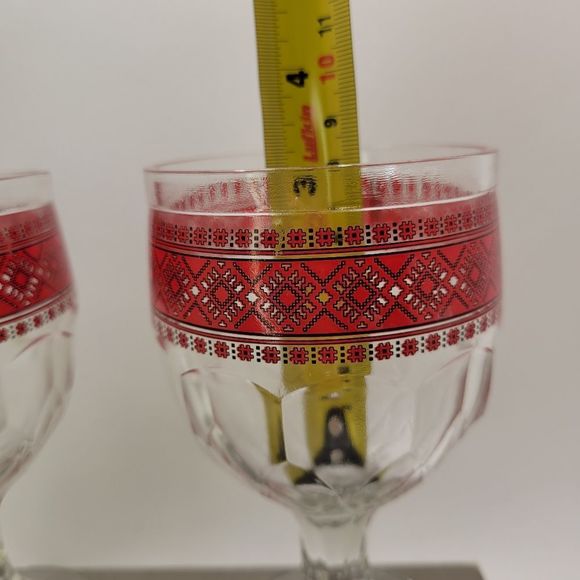 Kings Crown Vintage Ukrainian Wine Goblets Set of 2 Glasses - Picture 12 of 15